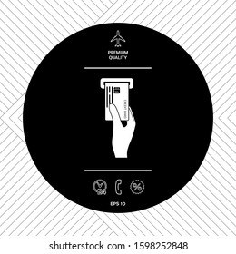 Inserting credit card icon. Graphic elements for your design