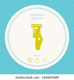 Inserting credit card icon. Graphic elements for your design