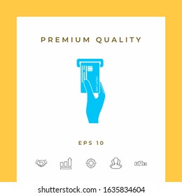 Inserting credit card icon. Graphic elements for your design