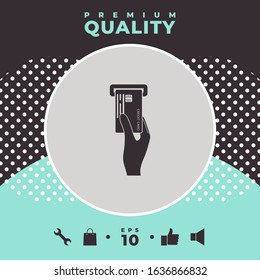 Inserting credit card icon. Graphic elements for your design