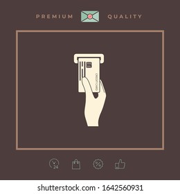Inserting credit card icon. Graphic elements for your design