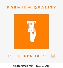 Inserting credit card icon. Graphic elements for your design
