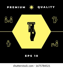 Inserting credit card icon. Graphic elements for your design