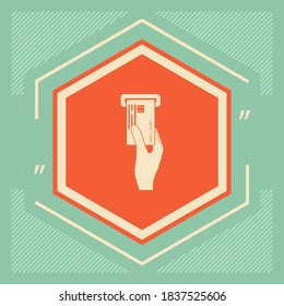 Das Symbol der Kreditkarte wird eingefügt. Grafische Elemente für Ihr Design
