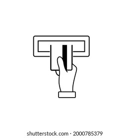 Inserting credit card icon vector