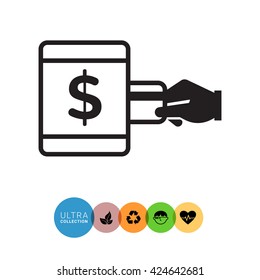 Inserting credit card into ATM