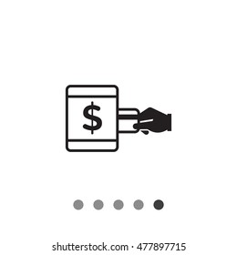 Inserting credit card into ATM