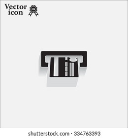 Inserting credit card - vector icon