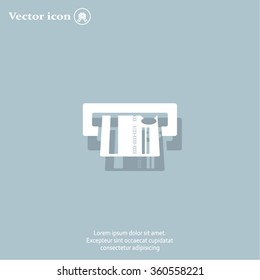 Inserting credit card - vector icon