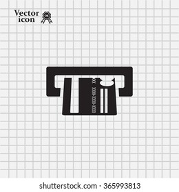 Inserting credit card - vector icon