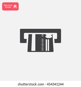 Inserting credit card - vector icon