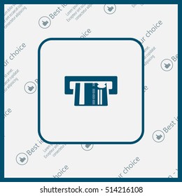 Inserting credit card - vector icon