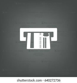 Inserting credit card - vector icon