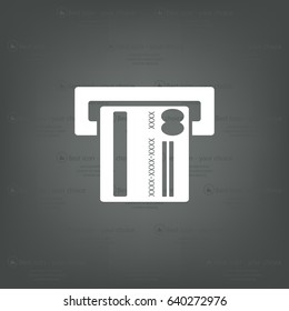 Inserting credit card - vector icon