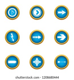 Insertion cursor icons set. Flat set of 9 insertion cursor vector icons for web isolated on white background