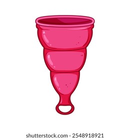 inserção menstrual cup cartoon. remoção limpeza, tamanho fluxo, flexibilidade de capacidade inserção sinal de copo menstrual.