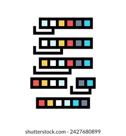 insertion sort algorithm color icon vector. insertion sort algorithm sign. isolated symbol illustration