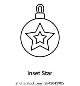Inset Star Vector Icon which can easily modify or edit

