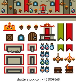 Inside castle flat game level kit