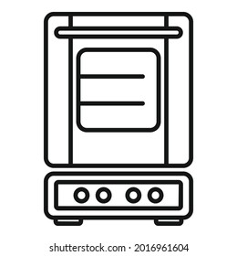 Inside convection oven icon outline vector. Turbo fan oven. Kitchen stove