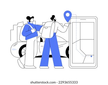 Inside country traveling abstract concept vector illustration. Local tourism, explore your country, family camping, camper trailer, road trip, tourist information, lifestyle abstract metaphor.