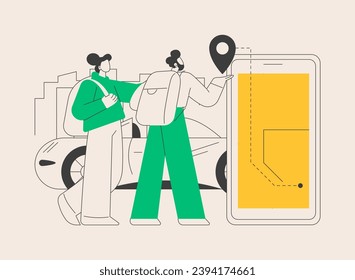 Inside country traveling abstract concept vector illustration. Local tourism, explore your country, family camping, camper trailer, road trip, tourist information, lifestyle abstract metaphor.