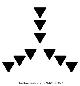 Inside Direction vector icon. Style is flat symbol, black color, rounded angles, white background.