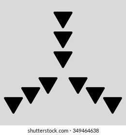 Inside Direction vector icon. Style is flat symbol, black color, rounded angles, light gray background.