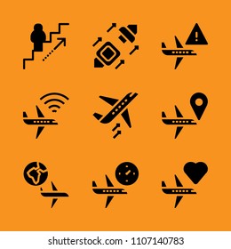 inside, gate, nobody and silhouette icon set. Vector illustration for web and design.