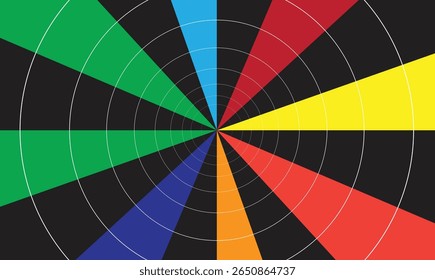 The Inside of a Hot Air Balloon Hot Air Balloon with Colorful Circle Pattern A beautiful color wheel background