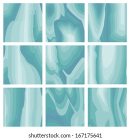 Inside ice background. Frozen background inside ice concept. Nine separated vector clips in one set. Vector elements are grouped.
