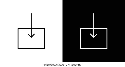 Innen-Symbol. Schwarze Illustration einzeln für Grafik- und Webdesign.