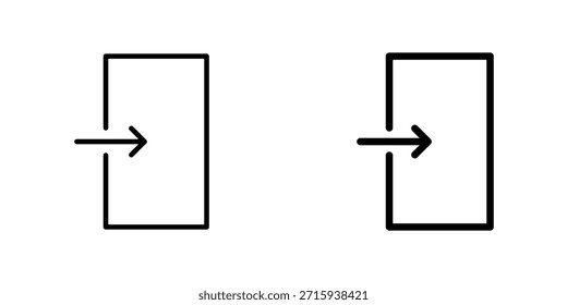 Inside icon design collection. Vector sign and symbol for UI designs