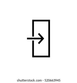 inside icon, ENTRANCE vector icon - vector illustration.