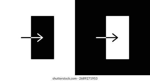 Silhueta de ícone interno em estilo plano preto. Elemento gráfico