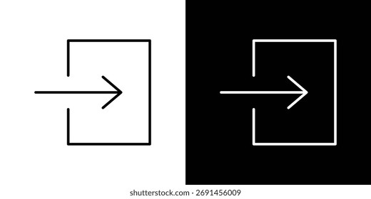 Símbolo de icono interior, ilustración de logotipo. Gráficos de Vector