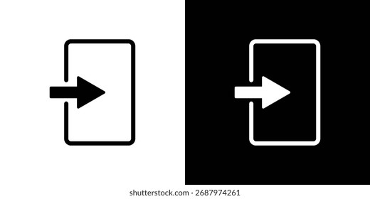 Inside icon, Vector graphics in filled style