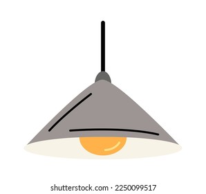 Inside lamp flat icon Modern light. Vector illustration