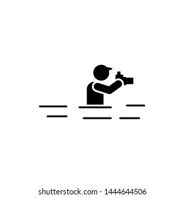Inside, outdoor, river, cameraman pictogram icon. Element of photographer pictogram icon