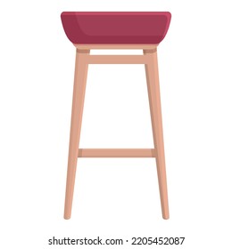 Inside party icon cartoon vector. Bar stool. Plastic cafe