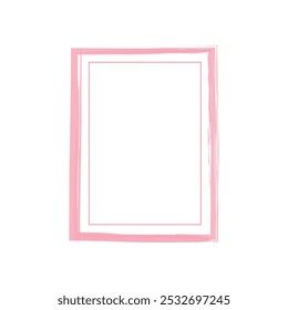  Inside the pink border, there is a thinner red line that creates a second, more defined border. The inner area of the frame is blank and white, providing a space suitable for text or an image.