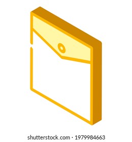 inside pocket isometric icon vector. inside pocket sign. isolated symbol illustration