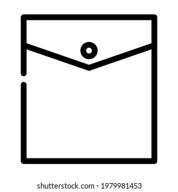 dentro del vector de icono de línea de bolsillo. signo de bolsillo interior. símbolo de contorno aislado ilustración negra