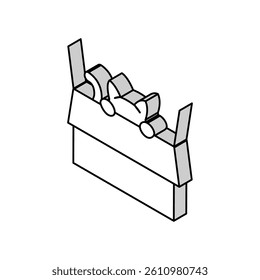 inside preposition english isometric icon vector. inside preposition english sign. isolated symbol illustration
