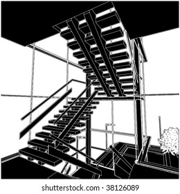 Inside Stair Space Vector 02