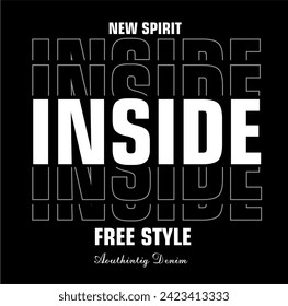 inside t shirt design vector, Varsity T shirt Designs, Slogan T shirt Design 