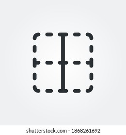 inside vertical border icon vector isolated with line style and black color