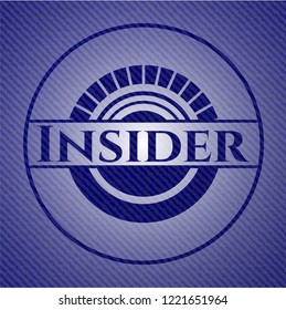 Insider emblem with jean background