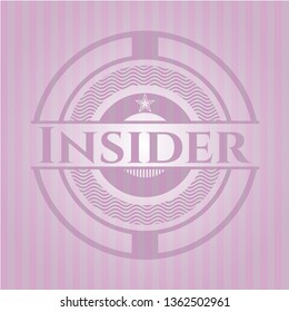 Insider realistic pink emblem