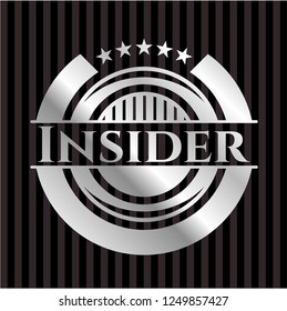 Insider silver emblem or badge